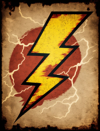 Grunge lightning background with space for your text or image.の素材