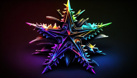 3d illustration of abstract geometric composition,digital artwork for creative graphic designの素材