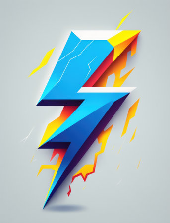 Lightning symbol. Vector illustration. Eps 10 Abstract background.の素材