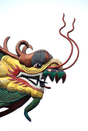 Bird's nest In the mouth of the dragon, wat Muang, Thailandの写真素材