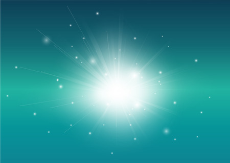 Blue Turquoise and glowing light ray backgroundのイラスト素材