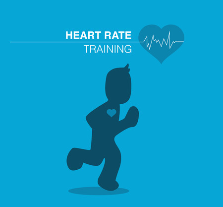 Heart rate training for runningのイラスト素材