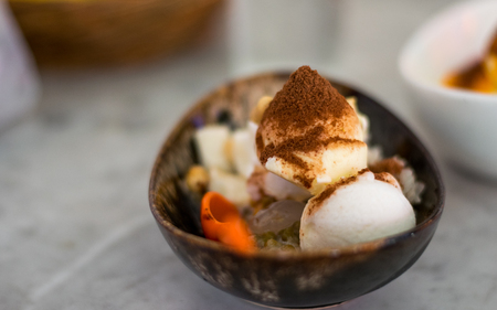 local ice cream in the old town, Songkhla Province, Thailandの写真素材