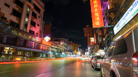 Yaowarat, Bangkok, Thailand December 4, 2017: Every Monday in Chinatown, there is no street food on the Monday.のeditorial素材