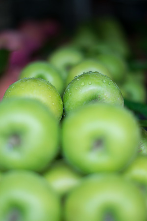 Close up Bunch of  Applesの写真素材