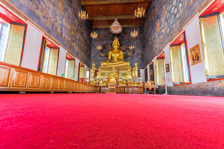 Loha Prasat , The metallic castle covered with gold leaf at of Wat Ratchanadda Temple in Bangkok, Thailand.のeditorial素材