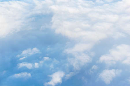 Sky and Cloud view on the planeの写真素材