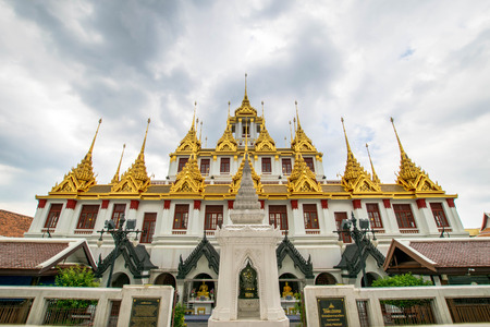 Loha Prasat , The metallic castle covered with gold leaf at of Wat Ratchanadda Temple in Bangkok, Thailand.のeditorial素材
