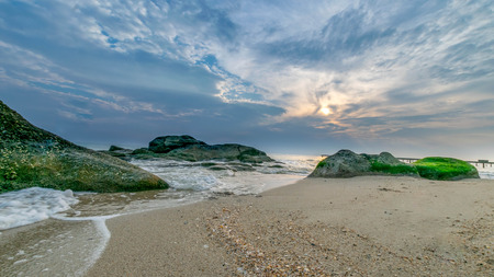 Rocks and sea The natural landscapeの写真素材