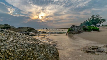 Rocks and sea The natural landscapeの写真素材
