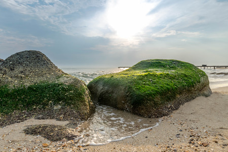 Rocks and sea The natural landscapeの写真素材