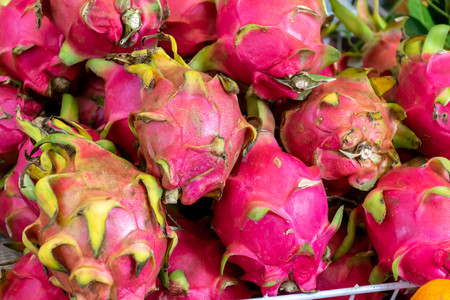 Ripe of Dragon fruit sold in the fruit marketの写真素材