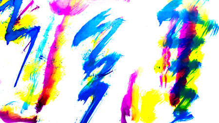Top view of watercolor paint setの写真素材