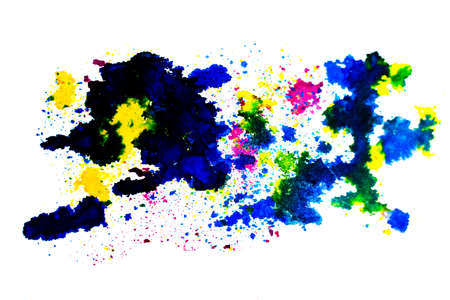 Top view of watercolor paint setの写真素材