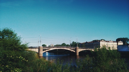 bridge over the riverのeditorial素材