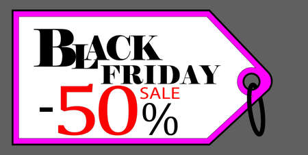 Black Friday sales tag.Black Friday design, sale, discount, advertising, marketing price tag. Clothes, furniture, cars, saleの写真素材