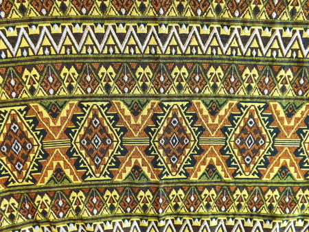 Theme sarong Teenjok  Northern rTraditional Weaving in Thailandの写真素材