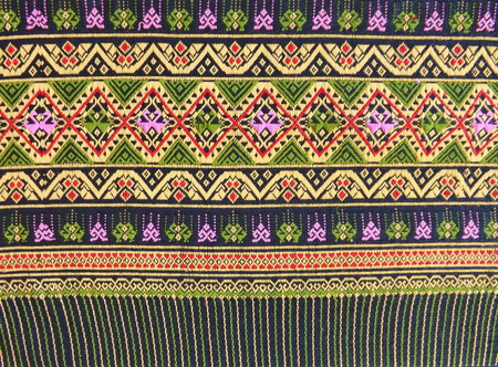 Theme sarong Teenjok  Northern rTraditional Weaving in Thailandの写真素材