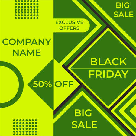 Social Media Post Design for Black Friday for Selling Products at discountのイラスト素材