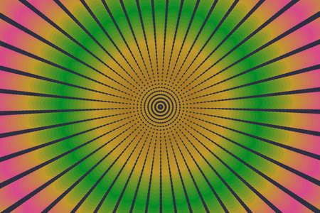 Abstract colorful circular background illusionのイラスト素材