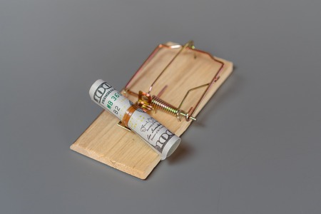 danger concept money risk dollar bank trapの写真素材