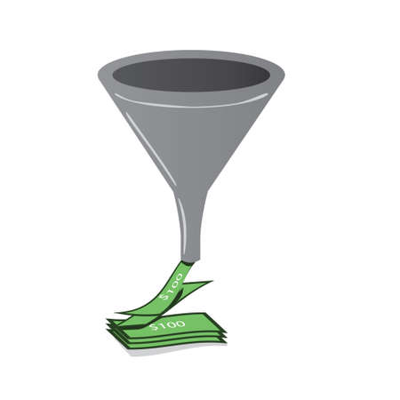 A sales funnel のイラスト素材
