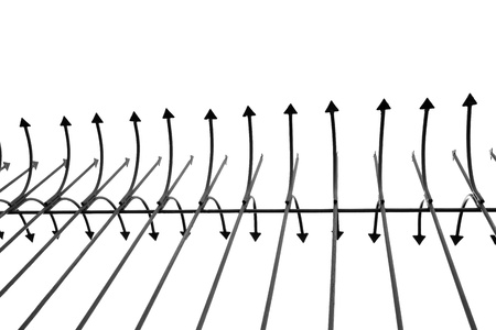 metal bars with white background の写真素材