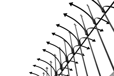 metal bars with white background の写真素材