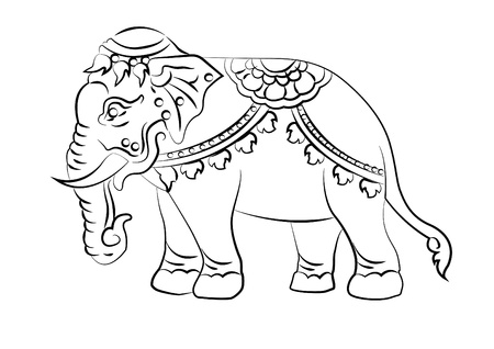 isolated elephant - illustrationのイラスト素材