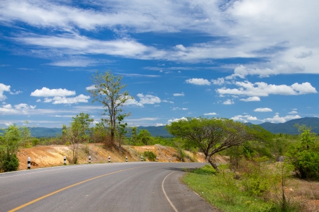 road and bule skyの写真素材