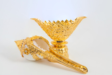 ceremony decoration isolated on whiteの写真素材