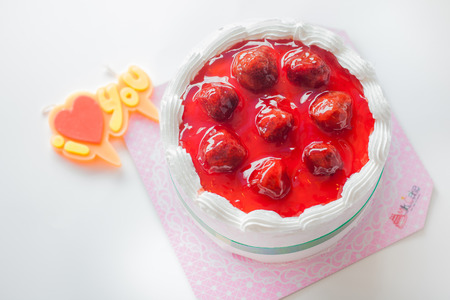Homemade strawberry cake