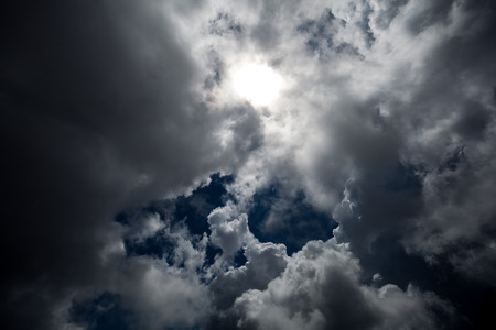 blue sky with cloud closeupの写真素材