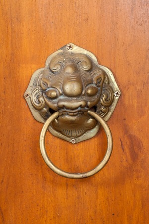 old metal door handle knockerの写真素材