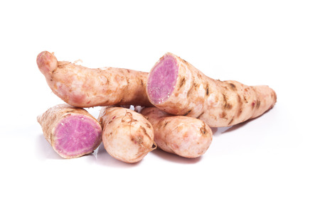 sweet potato on the white backgroundの写真素材