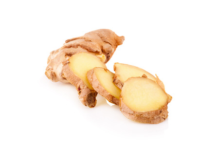 ginger on white backgroundの写真素材