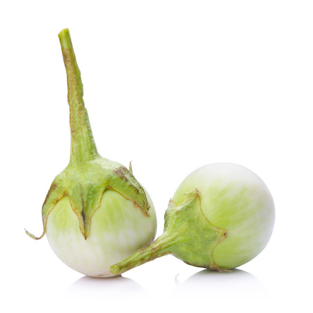 Thai eggplant isolated on white backgroundの写真素材