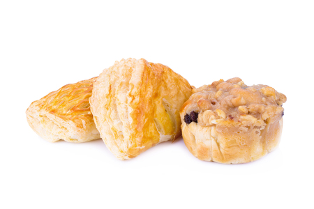 various bakery on white backgoundの写真素材