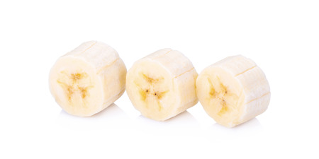 bananas on the white backgroundの写真素材