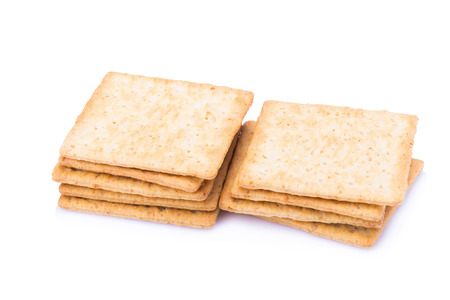 Cracker on white background.の写真素材