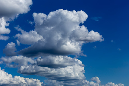 blue sky with cloud closeup.