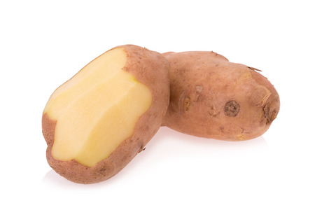 Potato isolated on white background.の写真素材
