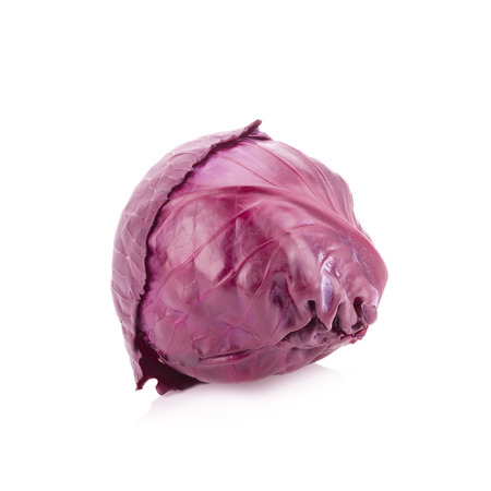 red cabbage isolated on white.の写真素材