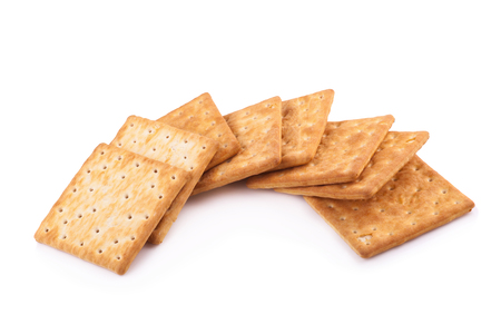 Cracker isolated on white backgroundの写真素材