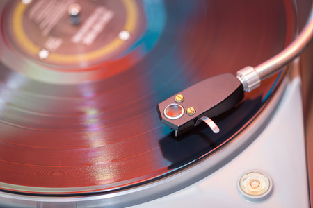 Gramophone player close up.