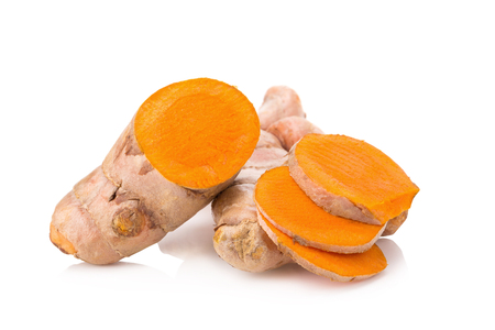 turmeric isolated on white background.の写真素材