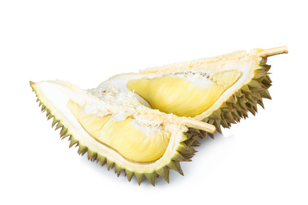 durian isolated on white background.の写真素材