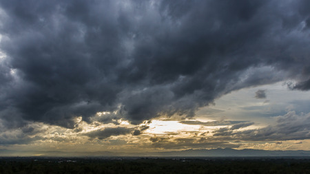 color of dramatic sky with cloud at sunset.の写真素材
