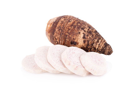 taro isolate on white background.の写真素材
