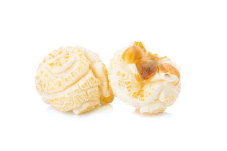 macro image of Popcorn, Popcorn isolated on white background,の写真素材